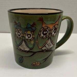 Great Gatherings Ceramic Owl 16 oz Coffee Mug Gray Owl On Tree Limb Very Nice